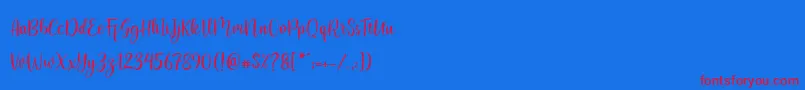 flashback Demo Font – Red Fonts on Blue Background