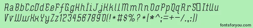 FlashBoy-fontti – mustat fontit vihreällä taustalla