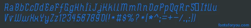 FlashBoy Font – Blue Fonts on Black Background