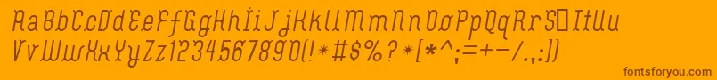 Шрифт FlashBoy – коричневые шрифты на оранжевом фоне