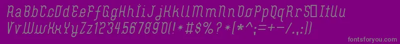FlashBoy-fontti – harmaat kirjasimet violetilla taustalla