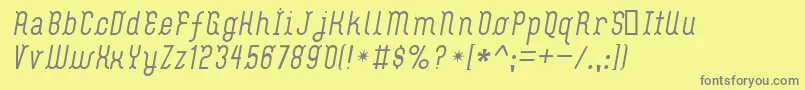 FlashBoy-Schriftart – Graue Schriften auf gelbem Hintergrund