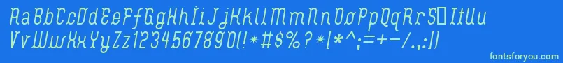FlashBoy Font – Green Fonts on Blue Background