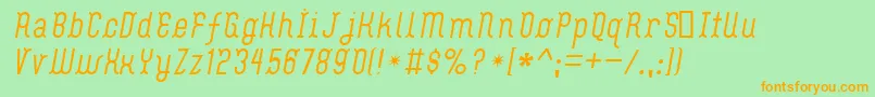 FlashBoy-fontti – oranssit fontit vihreällä taustalla