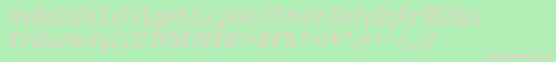 FlashBoy-fontti – vaaleanpunaiset fontit vihreällä taustalla