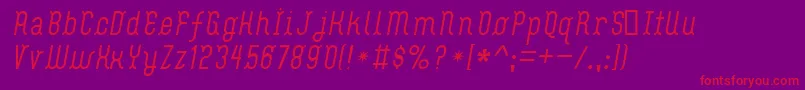FlashBoy-fontti – punaiset fontit violetilla taustalla