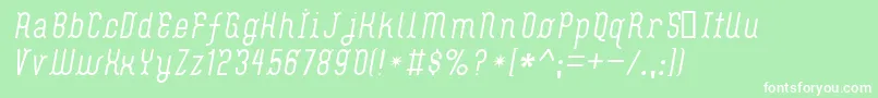 FlashBoy Font – White Fonts on Green Background