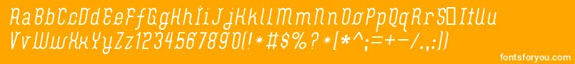 Шрифт FlashBoy – белые шрифты на оранжевом фоне