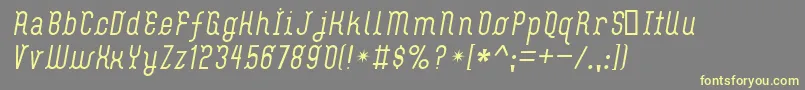 FlashBoy-fontti – keltaiset fontit harmaalla taustalla