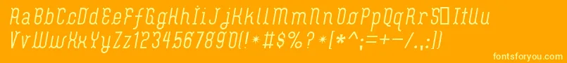 Шрифт FlashBoy – жёлтые шрифты на оранжевом фоне