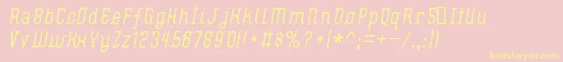 FlashBoy Font – Yellow Fonts on Pink Background