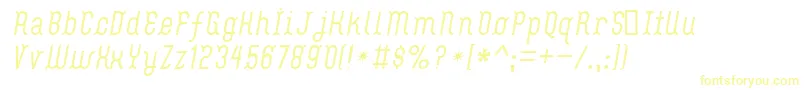 FlashBoy Font – Yellow Fonts on White Background