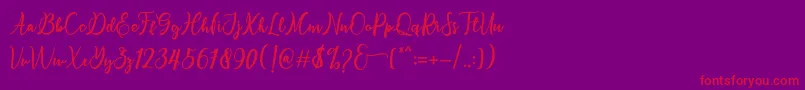 flashlight Font – Red Fonts on Purple Background