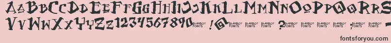 Flat Earth Scribe Font – Black Fonts on Pink Background