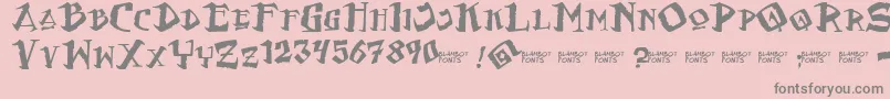 Flat Earth Scribe Font – Gray Fonts on Pink Background