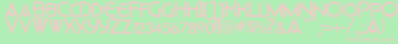 Flatley Font – Pink Fonts on Green Background