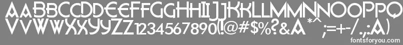 フォントFlatley – 灰色の背景に白い文字