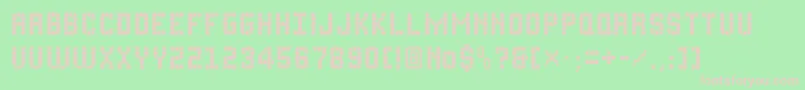 FLATPACK Font – Pink Fonts on Green Background