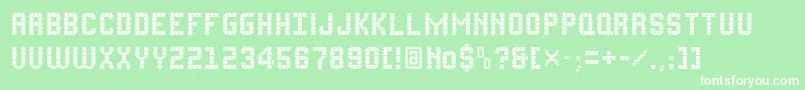 FLATPACK Font – White Fonts on Green Background