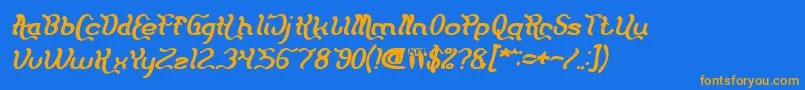 fuente Flattered Bold Italic – Fuentes Naranjas Sobre Fondo Azul