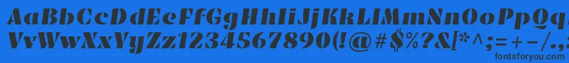 EmblemaoneRegular Font – Black Fonts on Blue Background