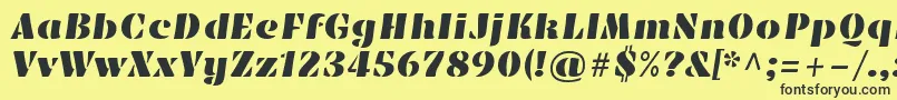 EmblemaoneRegular Font – Black Fonts on Yellow Background