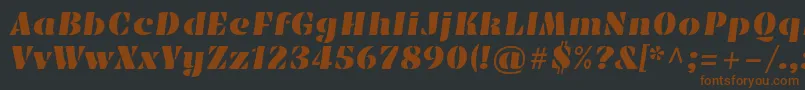 EmblemaoneRegular Font – Brown Fonts on Black Background