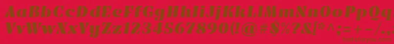 EmblemaoneRegular Font – Brown Fonts on Red Background