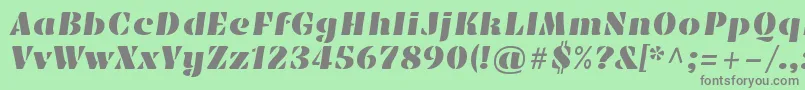 EmblemaoneRegular Font – Gray Fonts on Green Background