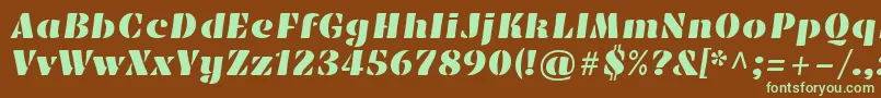 EmblemaoneRegular Font – Green Fonts on Brown Background