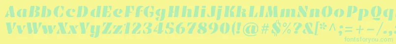 EmblemaoneRegular Font – Green Fonts on Yellow Background