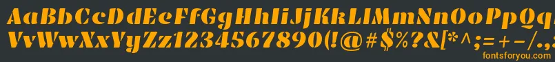 EmblemaoneRegular Font – Orange Fonts on Black Background