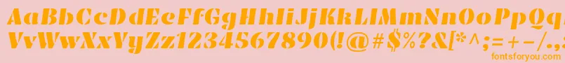 EmblemaoneRegular Font – Orange Fonts on Pink Background