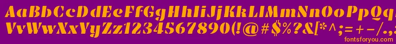 EmblemaoneRegular Font – Orange Fonts on Purple Background