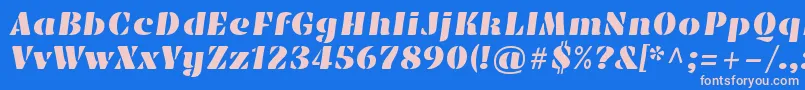 EmblemaoneRegular Font – Pink Fonts on Blue Background