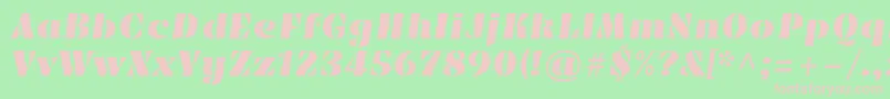 EmblemaoneRegular Font – Pink Fonts on Green Background