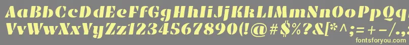 EmblemaoneRegular Font – Yellow Fonts on Gray Background