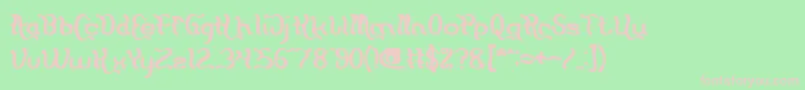 Flattered Bold Font – Pink Fonts on Green Background