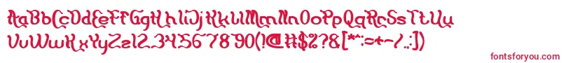Flattered Bold-fontti – punaiset fontit valkoisella taustalla
