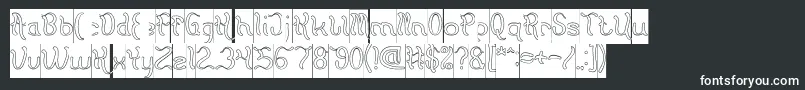 Flattered Hollow Inverse Font – White Fonts on Black Background