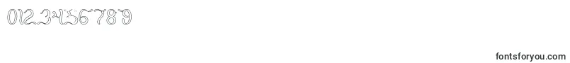 Flattered Hollow-Schriftart – Schriften für Zahlen und Nummern