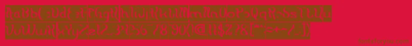 Flattered Inverse Font – Brown Fonts on Red Background