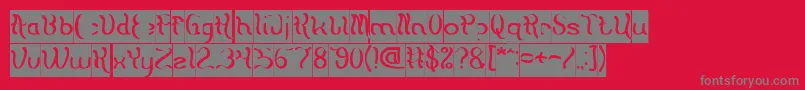 Flattered Inverse Font – Gray Fonts on Red Background