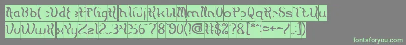 Flattered Inverse Font – Green Fonts on Gray Background