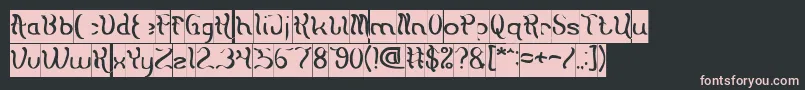 Flattered Inverse Font – Pink Fonts on Black Background