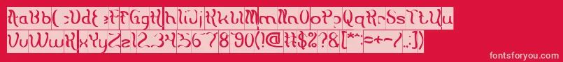 Flattered Inverse Font – Pink Fonts on Red Background