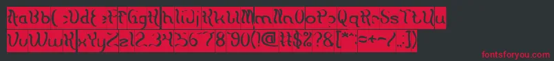 Flattered Inverse Font – Red Fonts on Black Background