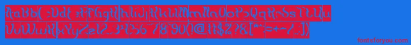 Flattered Inverse Font – Red Fonts on Blue Background