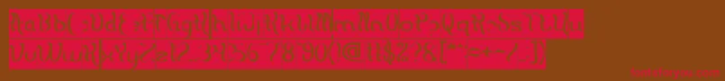 Flattered Inverse Font – Red Fonts on Brown Background