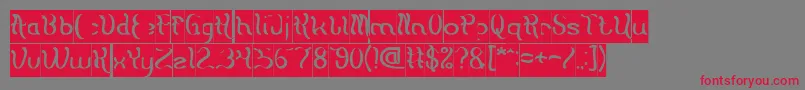 Flattered Inverse Font – Red Fonts on Gray Background